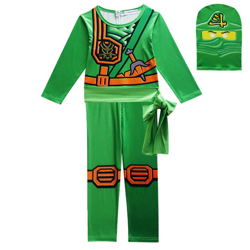 Lego Phantom Ninja Costume Anime Ninja jumpsuit Cosplay Cartoon Character Children's Halloween costume