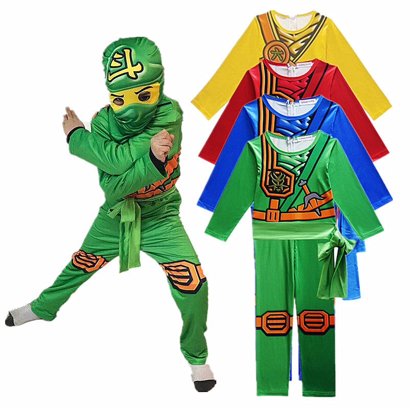 Lego Phantom Ninja Costume Anime Ninja jumpsuit Cosplay Cartoon Character Children's Halloween costume