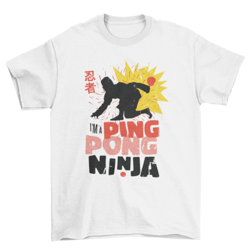 Ping pong ninja t-shirt Sports Tee Athletic