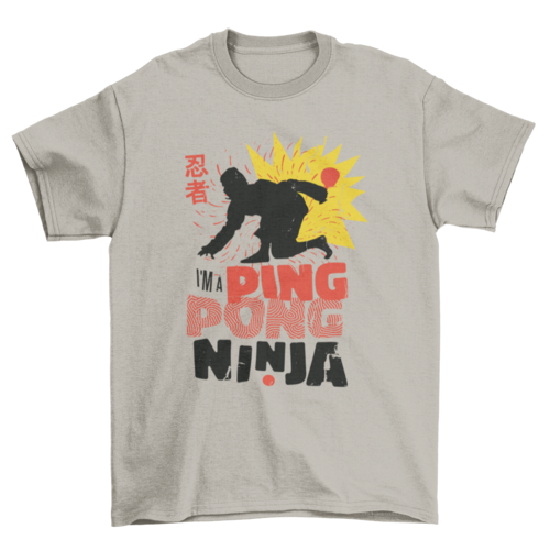 Ping pong ninja t-shirt Sports Tee Athletic