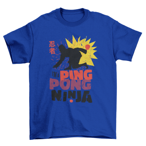 Ping pong ninja t-shirt Sports Tee Athletic